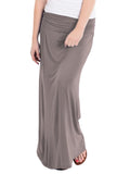 HyBrid & Company Womens Flowy Maxi Falda Doblar Cintura Banda Fabricado en EE. UU.