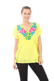 Village Venture Blusa Corre Kaftan Bordada-Primavera/Verano Fresca- Mod 20170K