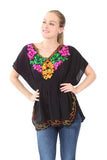 Village Venture Blusa Corre Kaftan Bordada-Primavera/Verano Fresca- Mod 20170K
