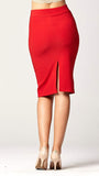 Conceited Premium Stretch de la Mujer lápiz Falda - Cintura Alta - 10 Colores - por Arrogante
