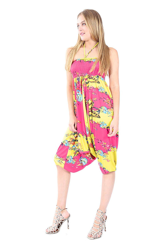 Village Venture 3 en 1 Estampado de Flores con Mariposas (Jumper, Blusa y Pantalón Unitalla -Mod 2925