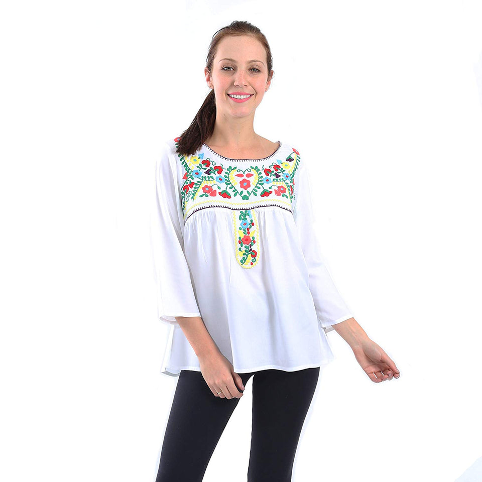 Village Venture- Blusa Casual Bordada 20176