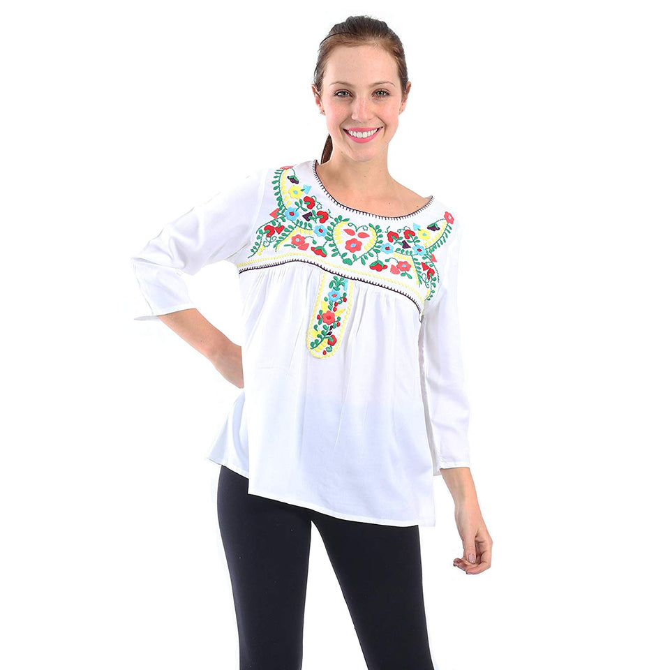 Village Venture- Blusa Casual Bordada 20176