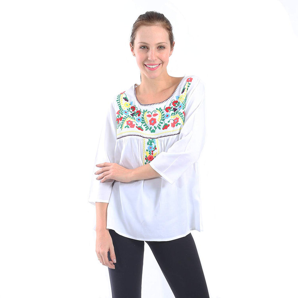 Village Venture- Blusa Casual Bordada 20176