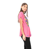 Village Venture Blusa Kaftan Bordado Floral en Escote-Primavera/Verano Mod 20165k