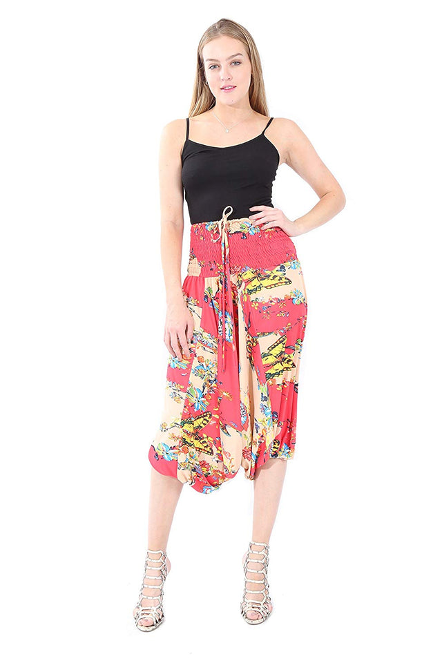 Village Venture 3 en 1 Estampado de Flores con Mariposas (Jumper, Blusa y Pantalón Unitalla -Mod 2925