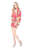 Village Venture 3 en 1 Estampado de Flores con Mariposas (Jumper, Blusa y Pantalón Unitalla -Mod 2925